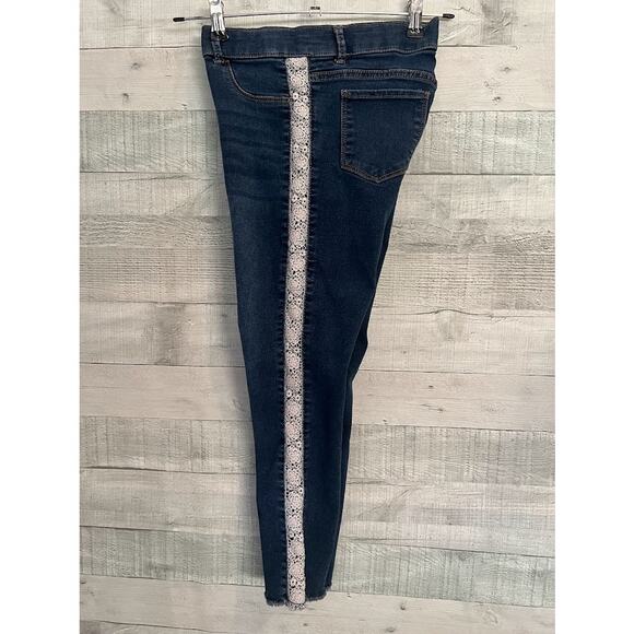 Wonder Nation Jegggings Girls Large 10-12  Blue Knit Crochet - Picture 5 of 5